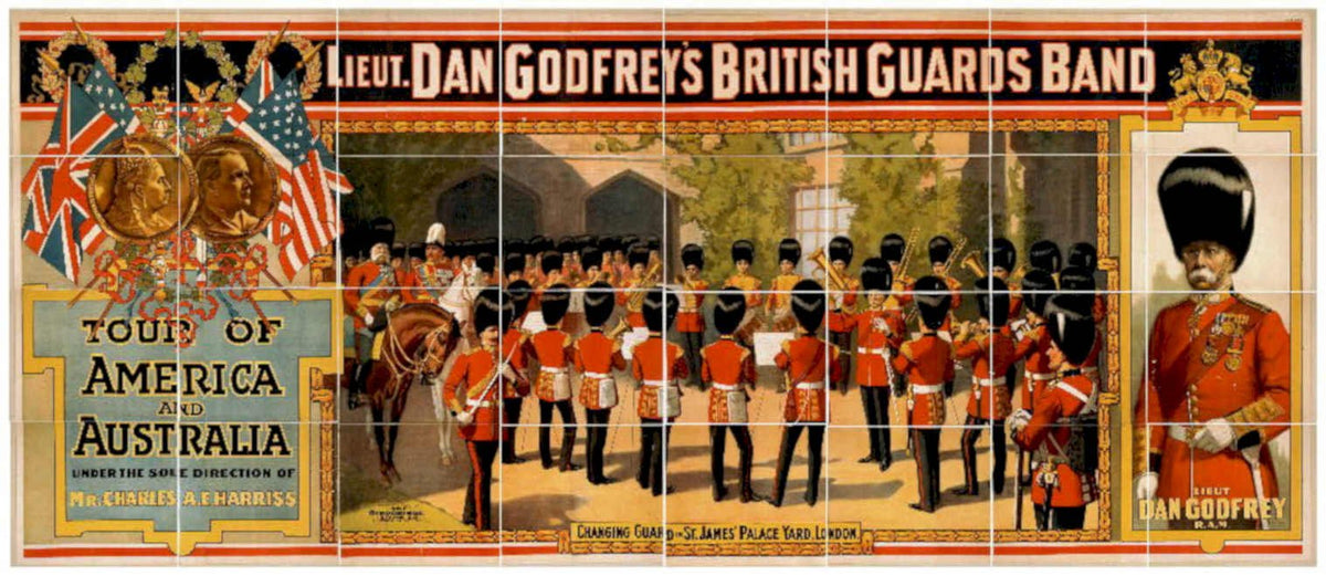 Godfrey Guards Band Vintage Retro Advert Poster A4 Photo Print
