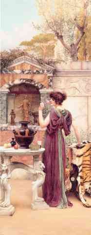 Godward At The Garden Shrine Pompeii A4 Photo Print