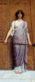 Godward At The Gate Of The Temple A4 Photo Print