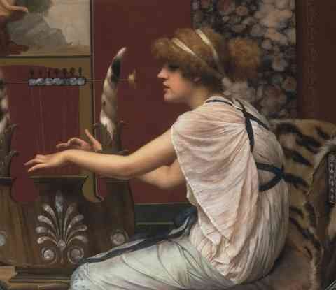 Godward Erato At Her Lyre A4 Photo Print