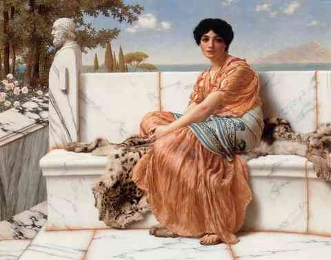 Godward In The Days Of Sappho A4 Photo Print
