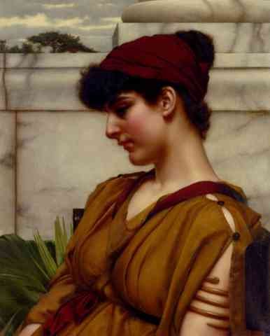Godward John William A Classical Beauty In Profile A4 Photo Print