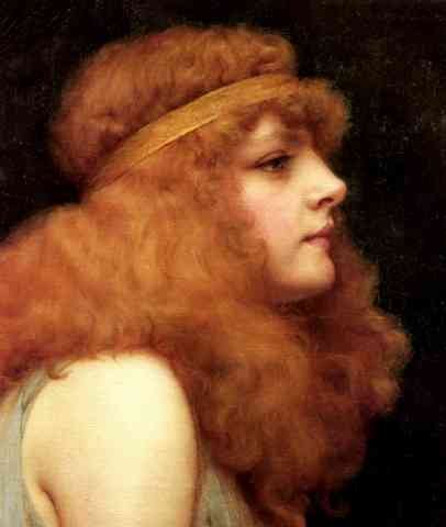 Godward John William An Auburn Beauty A4 Photo Print