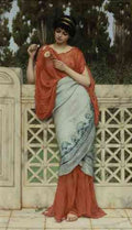 Godward John William He Loves Me He Loves Me Not A4 Photo Print