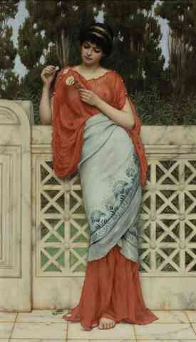 Godward John William He Loves Me He Loves Me Not A4 Photo Print