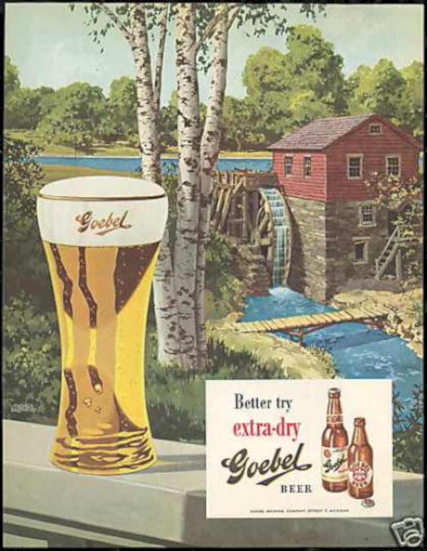 Goebel Beer Landscape Vintage Retro Advert Ads A4 Photo Print