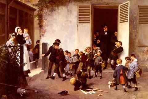 Goeffrey Henry Jules Jean La Sortie De L Ecole A4 Photo Print