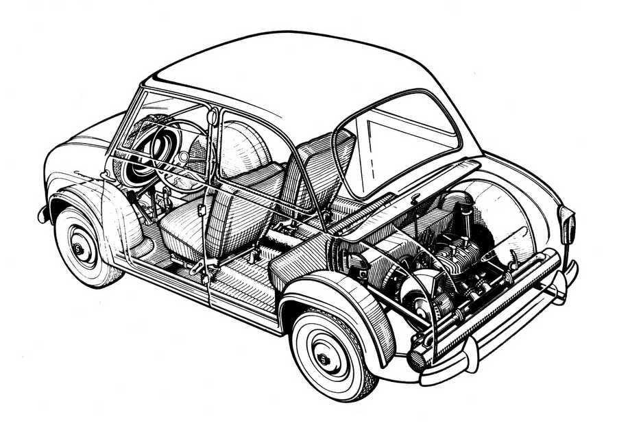 Goggomobil T300 1955 cutaway A4 Photo Print