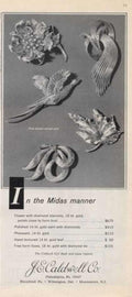 Gold Brooches Jewelry Vintage Retro Advert Ads A4 Photo Print