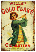 Gold Flake Golfer Vintage Retro Advert Ads A4 Photo Print