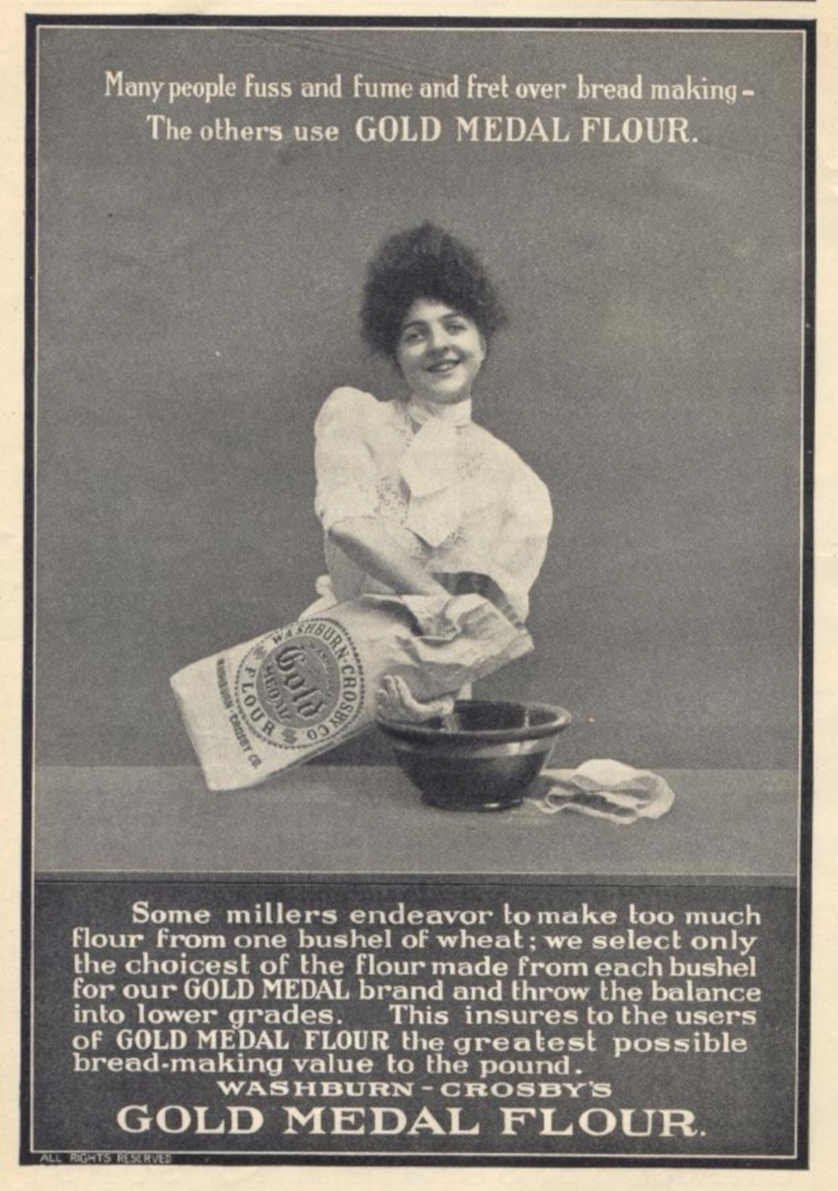 Gold Medal Flour 1 Vintage Retro Advert Ads A4 Photo Print