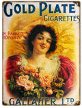 Gold Plate Cigarettes Vintage Retro Advert Ads A4 Photo Print