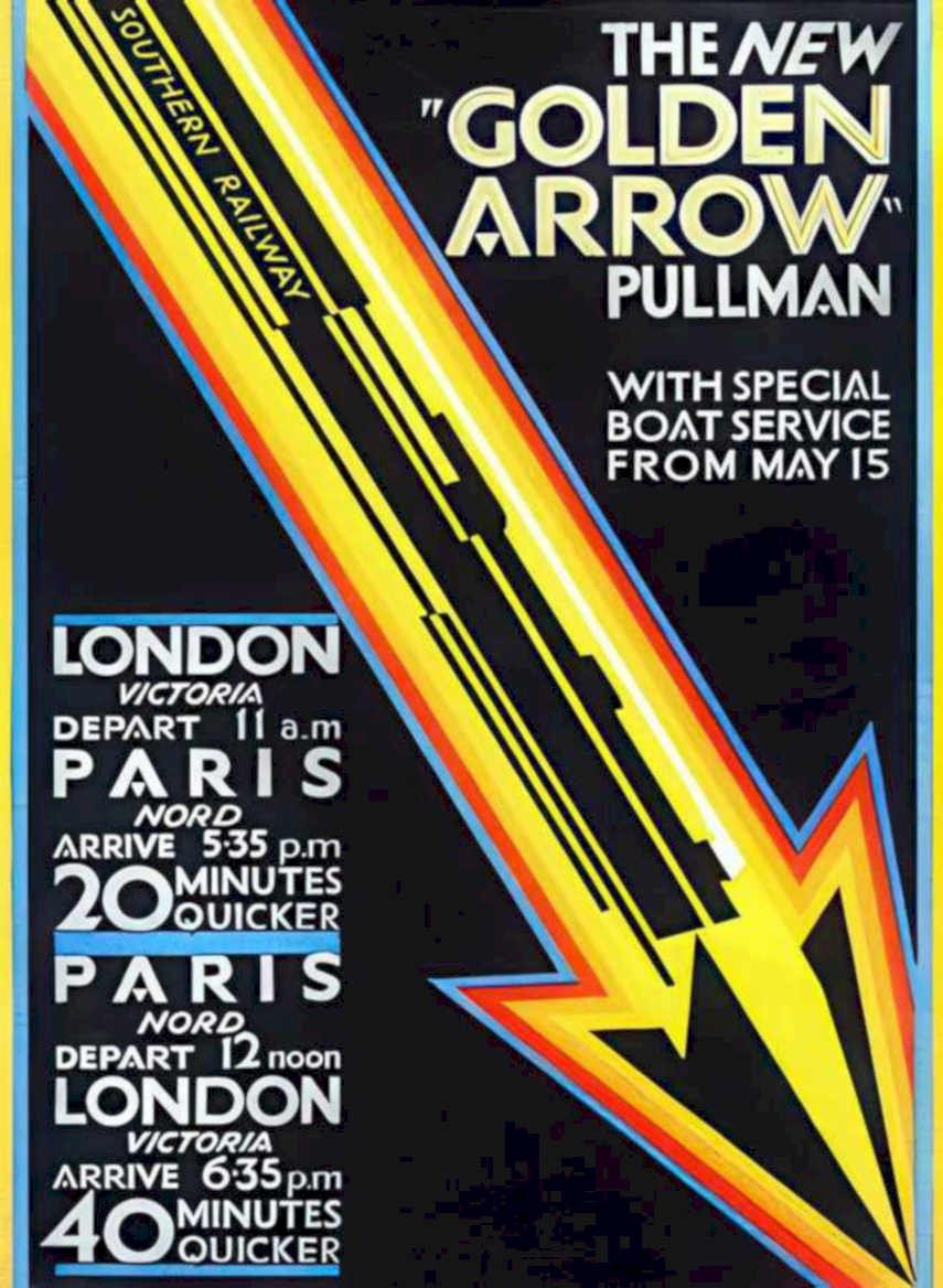 Golden Arrow Train Vintage Retro Advert Ads A4 Photo Print