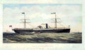 Golden City Ship Vintage A4 Photo Print