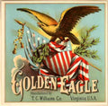 Golden Eagle Flag Vintage Retro Advert Ads A4 Photo Print