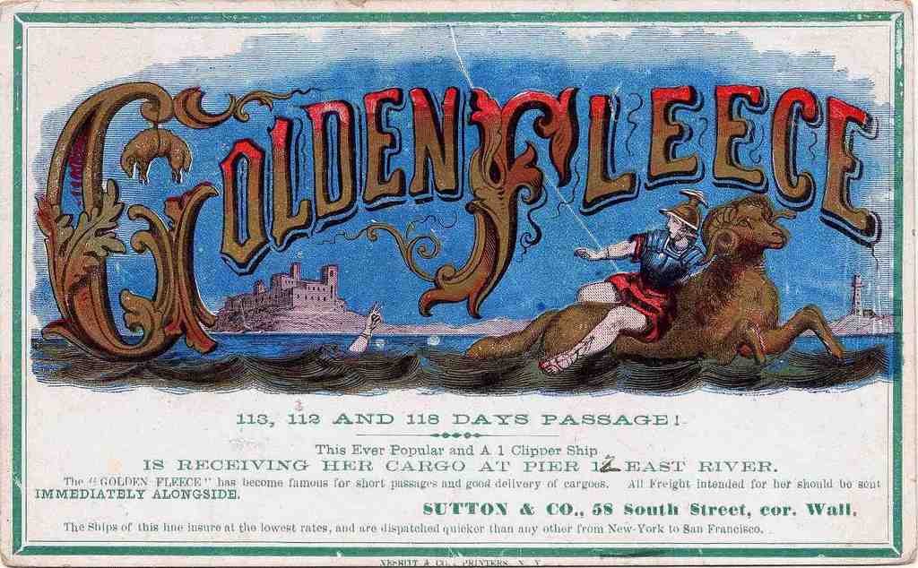 Golden Fleece Clipper Advert Vintage A4 Photo Print