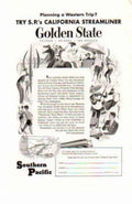Golden State Streamliner Vintage Retro Advert Ads A4 Photo Print