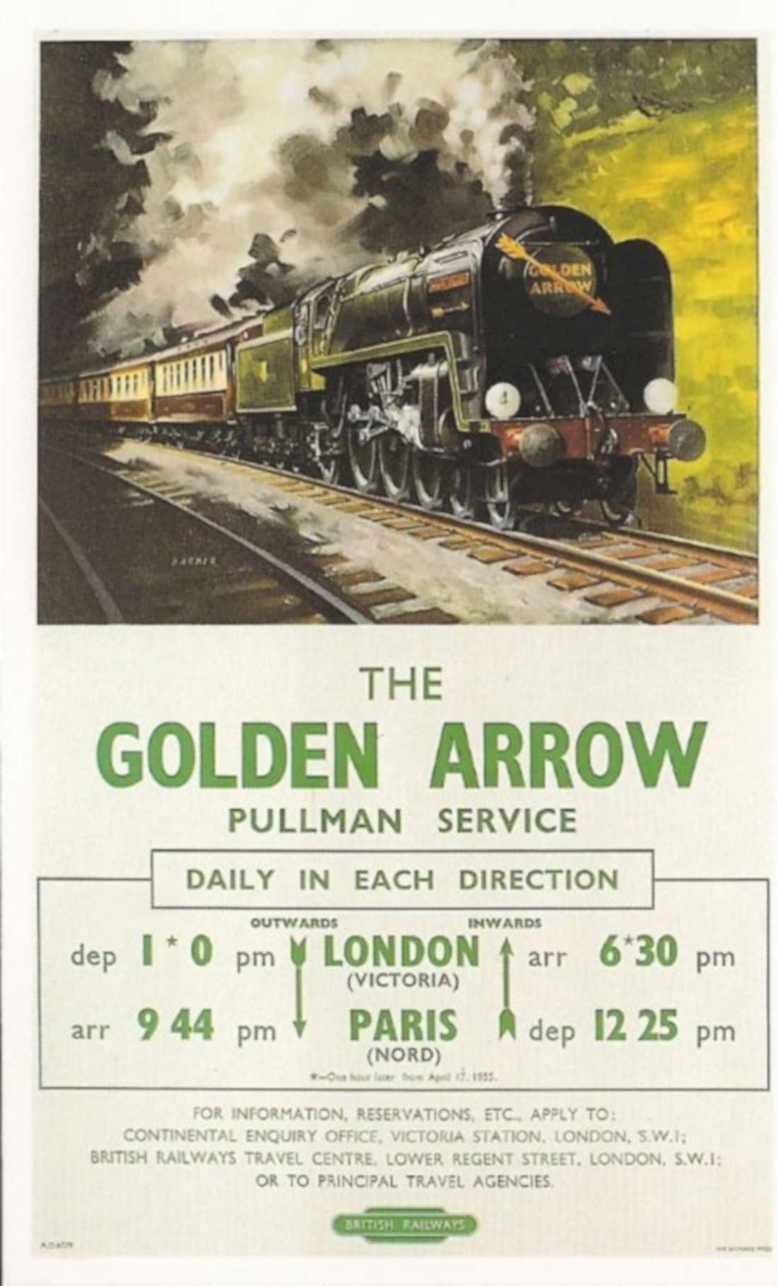 Goldenarrow Pullman Train Vintage Retro Advert Poster A4 Photo Print