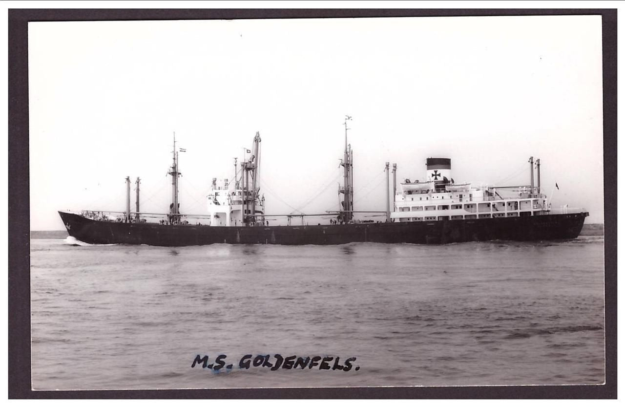 Goldenfels Hansa Line Built 1954 Steam ship A4 Photo Print