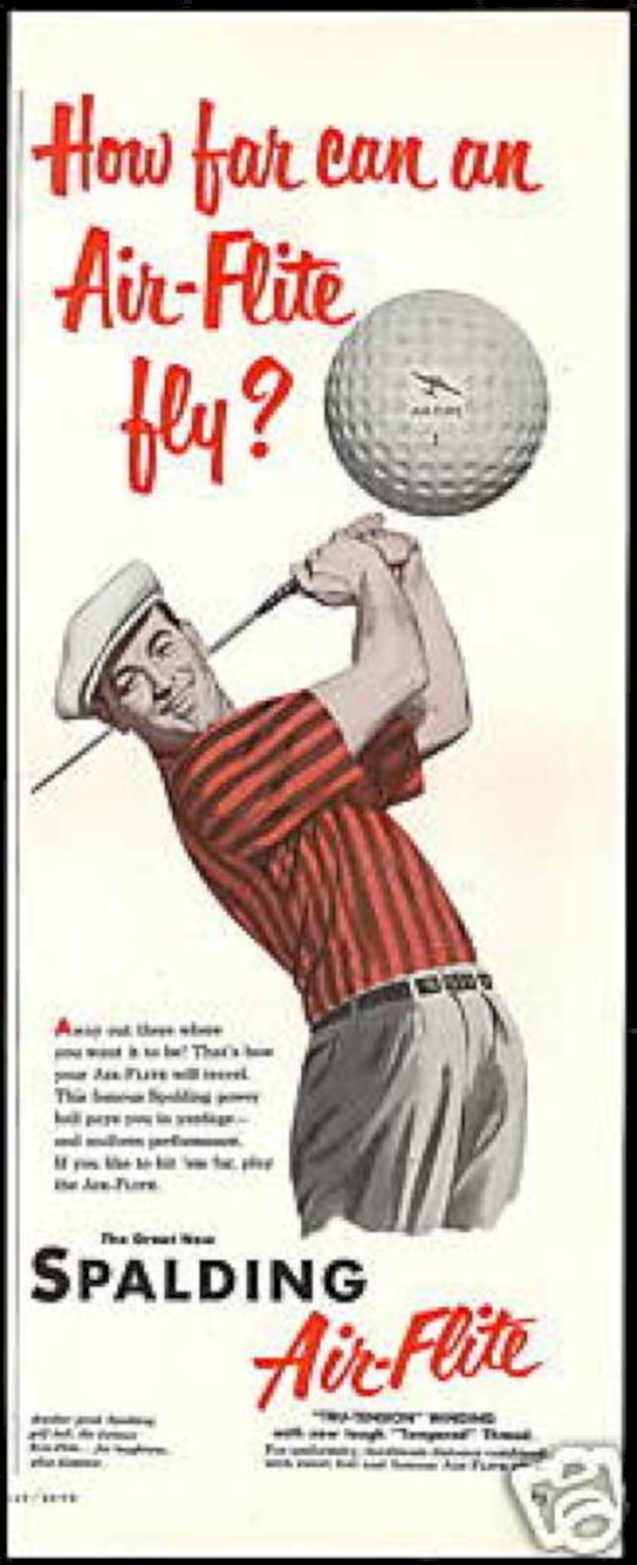 Golf Airflite Swing Vintage Retro Advert Ads A4 Photo Print