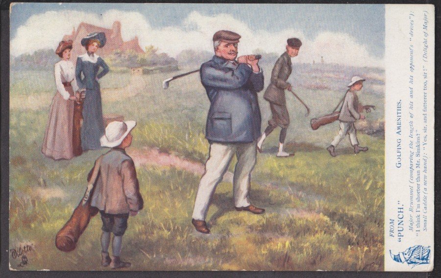 Golf Golfing Jokes From Punch Golfer Talks To Boy Caddy Vintage A4 Photo Print