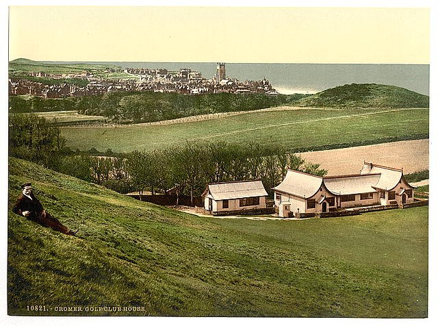 Golf club house Cromer Vintage A4 Photo Print