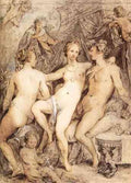 Goltzius Hendrick Venus Between Ceres And Bacchus A4 Photo Print