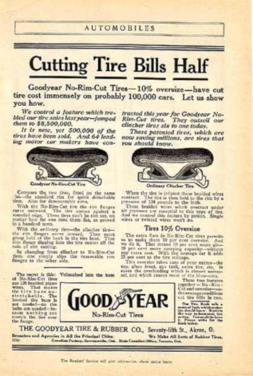 Goodyear No Cut Vintage Retro Advert Ads A4 Photo Print