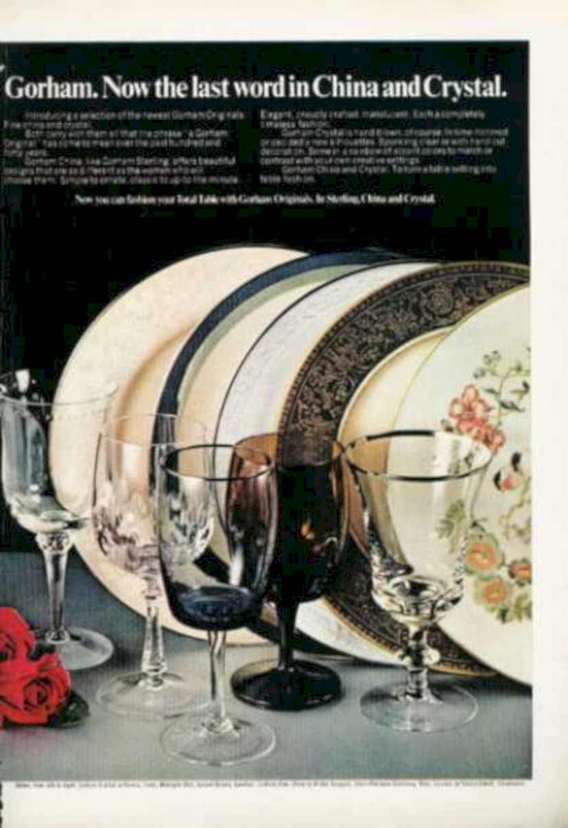 Gorham China Rose Vintage Retro Advert Ads A4 Photo Print