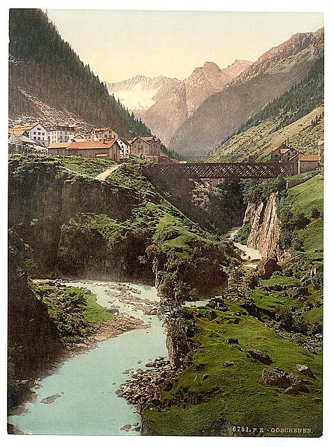 Goschenen St Gotthard Railway Vintage A4 Photo Print