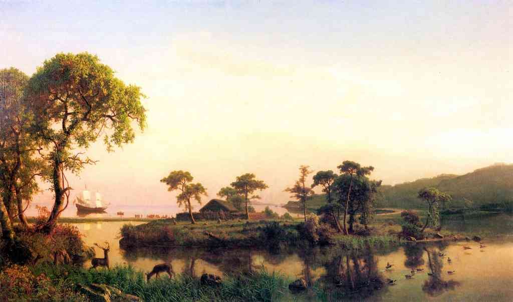 Gosnold On Cuttyhunk 1602 Bierstadt A4 Photo Print