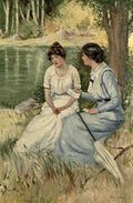 Goss John 1887 1963 Midsummer Wooing 1913 Ladies by lake 1 A4 Photo Print