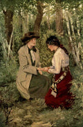 Goss John 1887 1963 Midsummer Wooing 1913 Ladies by lake 2 A4 Photo Print