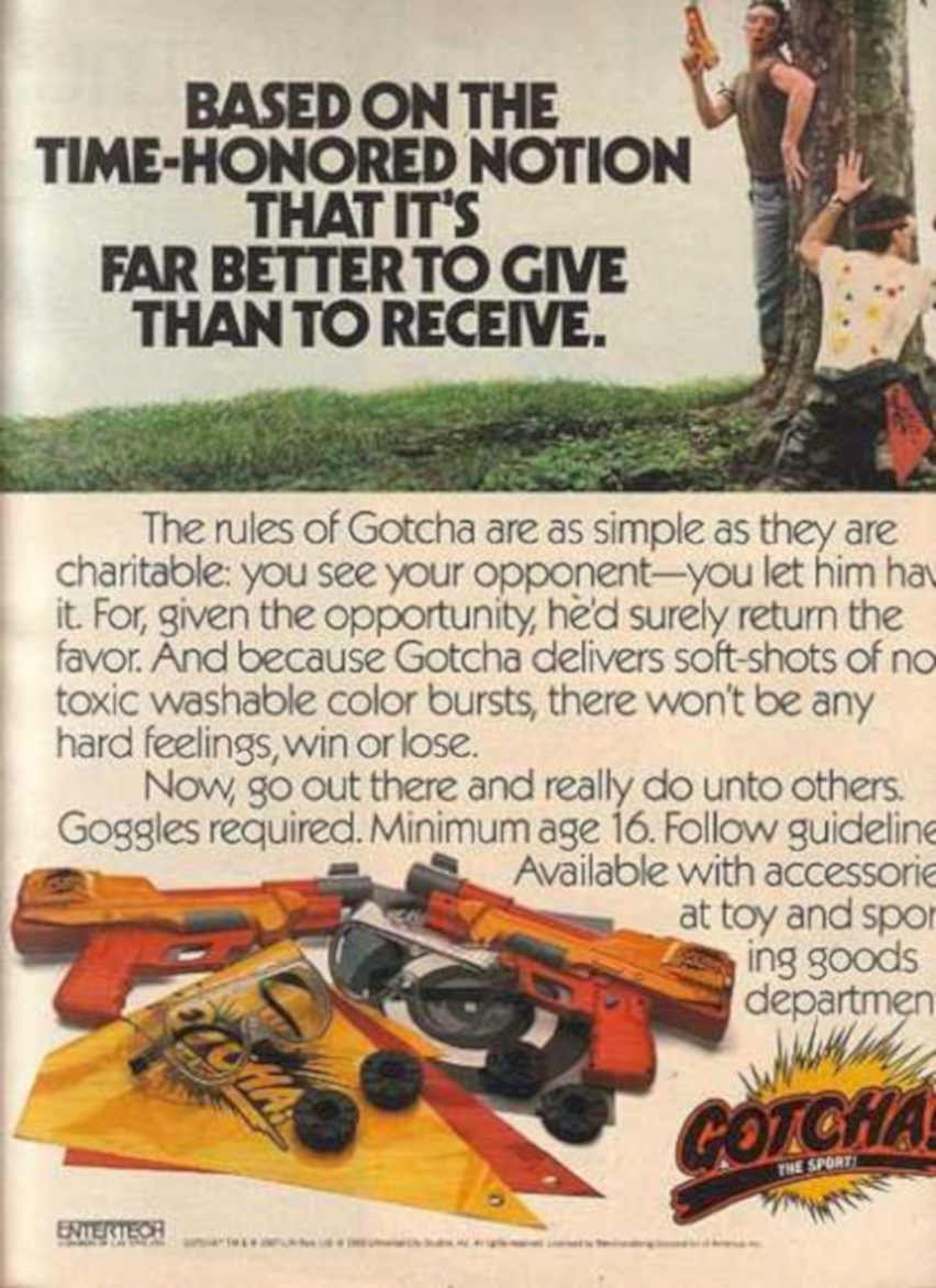 Gotcha Water Guns Vintage Retro Advert Ads A4 Photo Print