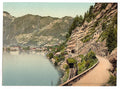 Gothard Tunnel and Axenstrasse Lake Lucerne Vintage A4 Photo Print