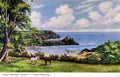 Gower Three Cliffs Bay from a painting Vintage A4 Photo Print