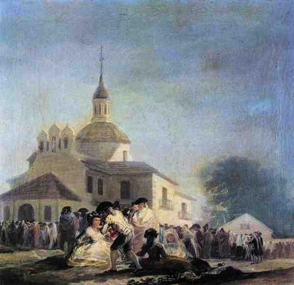 Goya Francisco De Pilgrimage To The Church Of San Isidro A4 Photo Print
