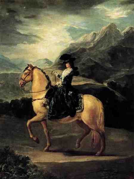 Goya Francisco De Portrait Of Maria Teresa De Vallabriga On Horseback A4 Photo Print