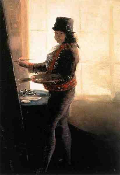 Goya Francisco De Self Portrait In The Workshop A4 Photo Print