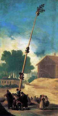 Goya Francisco De The Greasy Pole La Cucana A4 Photo Print