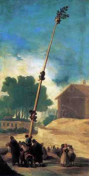 Goya Francisco De The Greasy Pole La Cucana A4 Photo Print