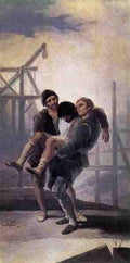 Goya Francisco De The Injured Mason A4 Photo Print