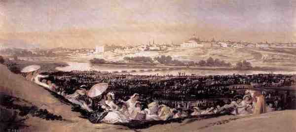 Goya Francisco De The Meadow Of San Isidro On His Feast Day A4 Photo Print