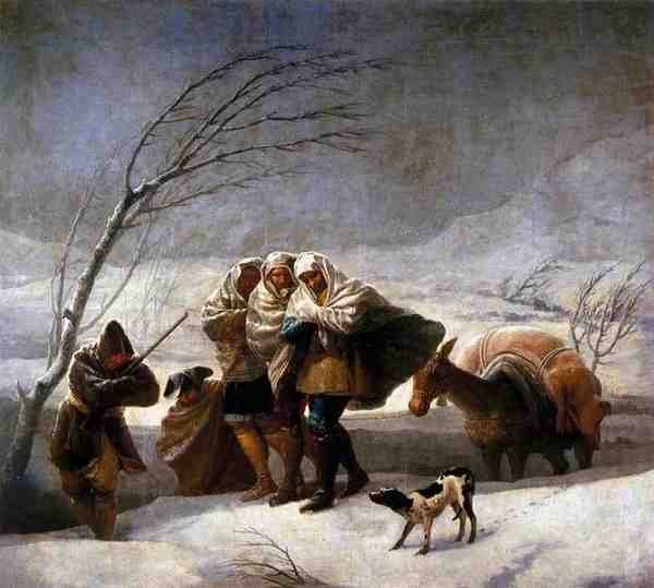 Goya Francisco De The Snowstorm A4 Photo Print