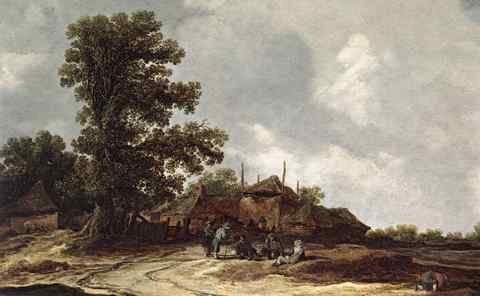 Goyen Jan van Farmyard with Haystack A4 Photo Print