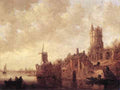 Goyen Jan van River Landscape with a Windmill and a Ruined Castle A4 Photo Print
