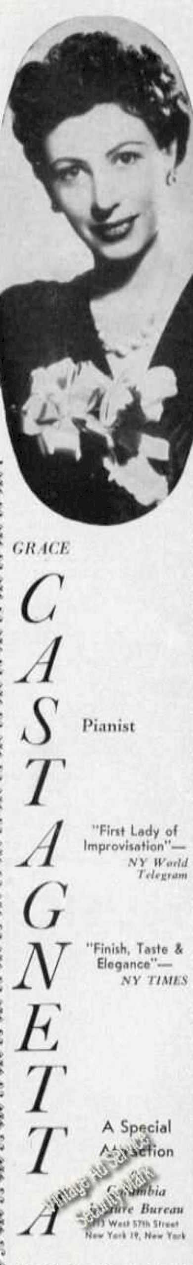 Grace Castagnet Piano Vintage Retro Advert Ads A4 Photo Print