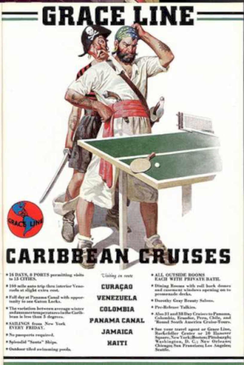 Grace Line Pirates Vintage Retro Advert Ads A4 Photo Print