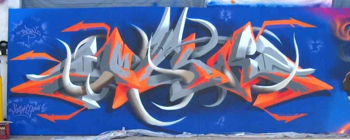 Graffiti Murals Street Art 0020 misk tribal 0906 A4 Photo Print