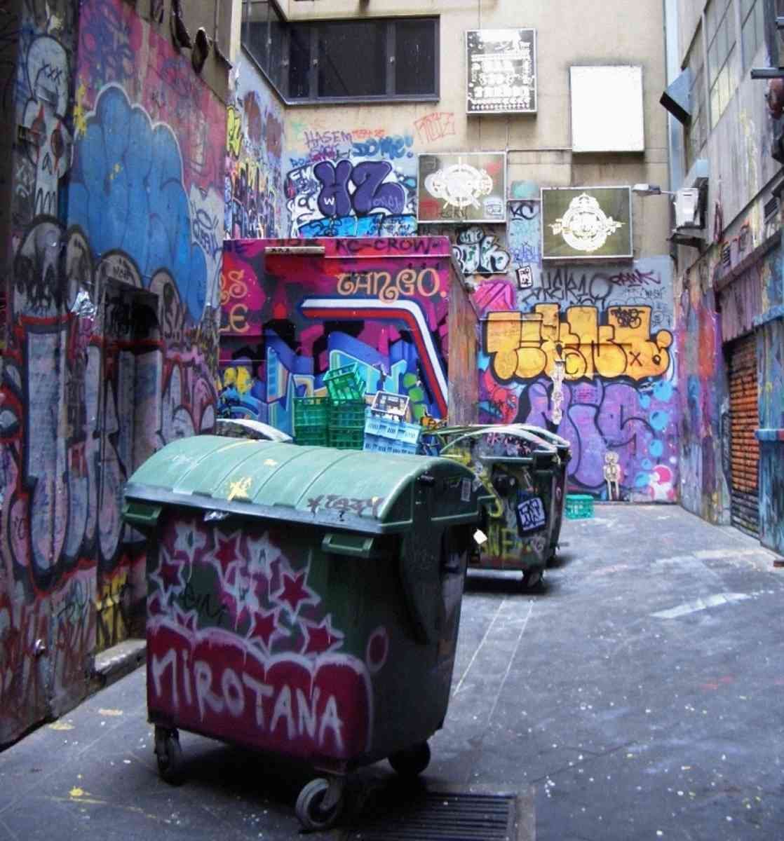 Graffiti Murals Street Art 007 Degraves Graffiti by troublems03 A4 Photo Print